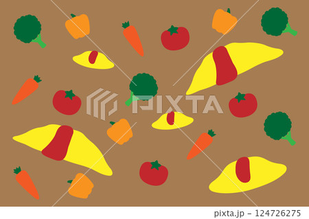 オムライス 野菜 セット 124726275