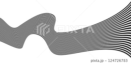 abstract curved lines of fluid motion. Vector illustration 124726783