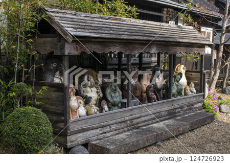 Tanuki Statue At Edomura, Japan, Nikko 124726923