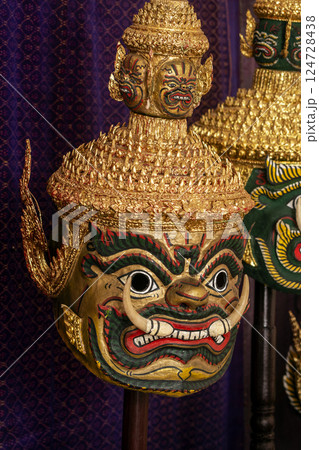 traditional Lakhon Khol Khmer Masks on display in cambodia traditional Lakhon Khol Khmer Masks on display in cambodia 124728438