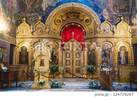 Interiors Of St.Nicholas Church In Russian Style Interiors Of St.Nicholas Church In Russian Style 124729267