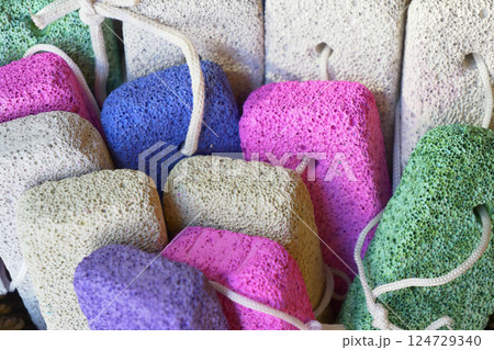 Explore our colorful pumice stones for effective exfoliation and great foot care Explore our colorful pumice stones for effective exfoliation and great foot care 124729340