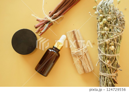 Spa Essentials Oils, Herbs, and Relaxation Tools for a Spalike Experience at Home 124729556