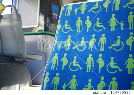 disable priority sit in a public bus , 124729583