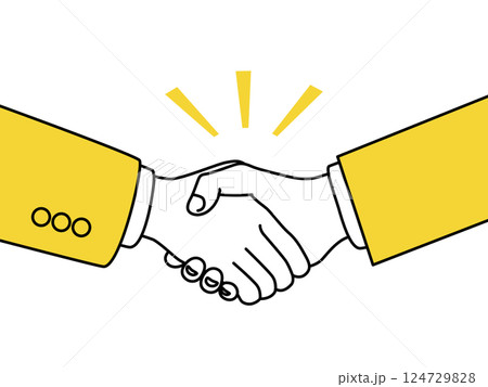 握手する2人のビジネスマンのイラスト素材 124729828