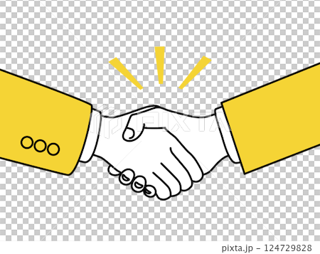 握手的兩個商人插畫素材 124729828
