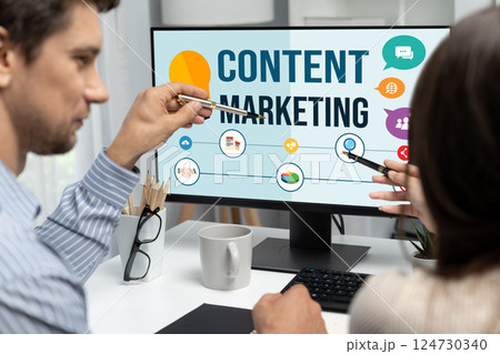 Content marketing for brisk online business and e-commerce 124730340