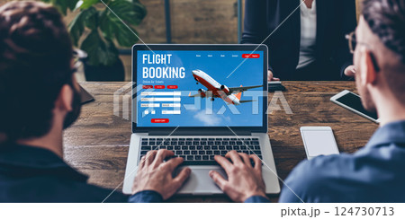 Online flight booking website provide brisk reservation system 124730713