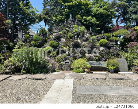 東京都東村山市のお寺、大善院の築山の三十六童子の全体像です。 東京都東村山市のお寺、大善院の築山の三十六童子の全体像です。 124731060