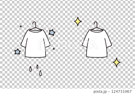 洗濯物のイラスト 124731067