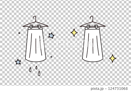 洗濯物のイラスト 124731068