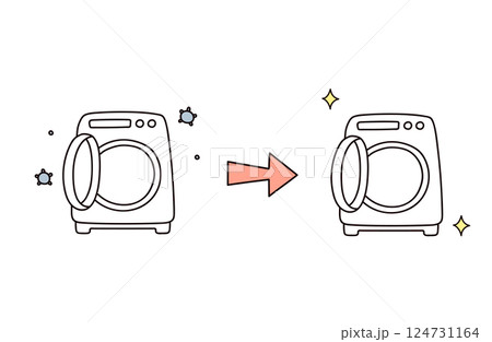 洗濯機のイラスト 124731164