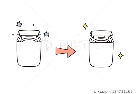 洗濯機のイラスト 124731165