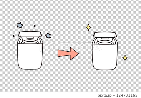 洗濯機のイラスト 124731165