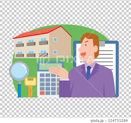 不動産業者の男性 124731284
