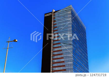 東京 中央区 銀座の都市風景 汐留浜離宮ビル 東京 中央区 銀座の都市風景 汐留浜離宮ビル 124731719
