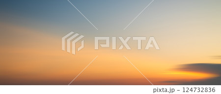 Gradient Yellow Sunset Background effect Shine Orange Light Pastel Sun Dramatic Abastract Overlay Motion blur Sunrise Evening Sky Summer Spring Mockup Travel, Gold Backdrop Minimal Platform Mockup. 124732836