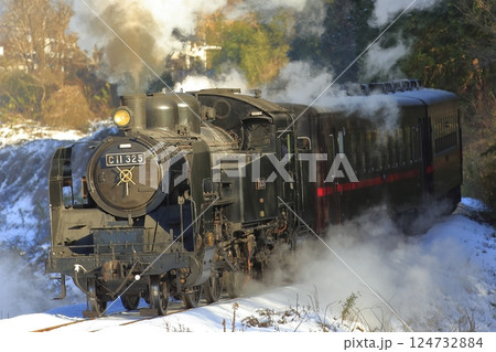 冬の真岡鉄道SL 124732884