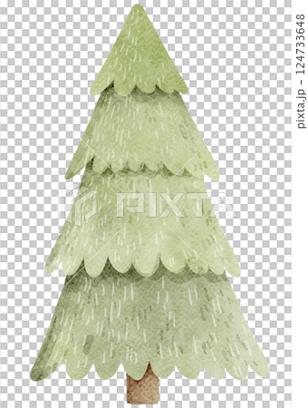 Watercolor Pine Tree-2 Watercolor Pine Tree-2 124733648