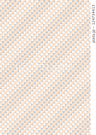 ストライプ斜線パターンの背景イラスト素材　薄いオレンジ色白　png透明　ベクター 124734413