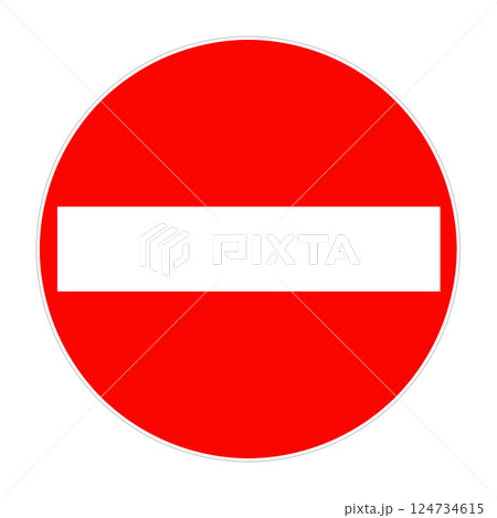 No try sign with clipping path 124734615