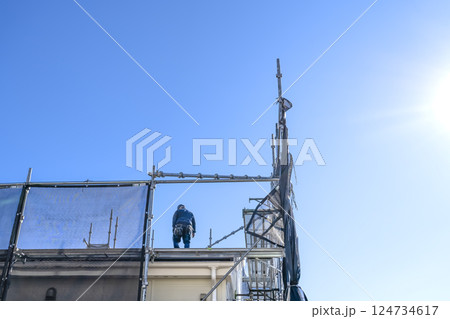 戸建て家屋の屋根修理工事　作業員 124734617
