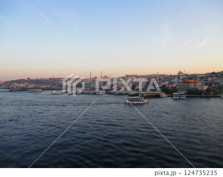 トルコ イスタンブール ジオラマ風 トルコ イスタンブール ジオラマ風 124735235