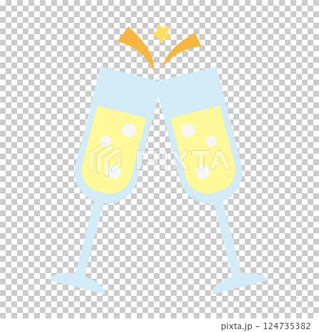 Cheers! Champagne vector illustration 124735382