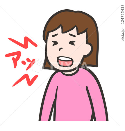 トゥレット症候群、音声チックの症状、突発的に発生をする女性 トゥレット症候群、音声チックの症状、突発的に発生をする女性 124735438