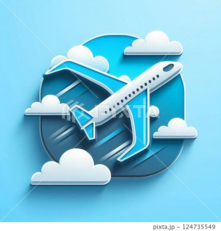 飛行機　アイコン 124735549