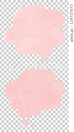 具有手繪紋理的雲形對話泡泡 124737073