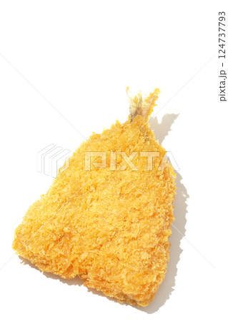 アジフライを白背景で撮影 124737793