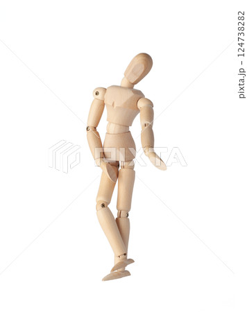 A Wooden dummy stands tall, perfectly balanced like a Poseable figure. This Articulated mannequin and Wooden model captures a stable pose, ideal for artists and creating dynamic sketches. A Wooden dummy stands tall, perfectly balanced like a Poseable figure. This Articulated mannequin and Wooden model captures a stable pose, ideal for artists and creating dynamic sketches. 124738282