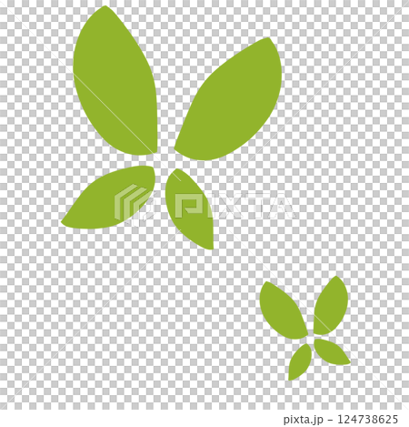 A simple yellow-green butterfly illustration 124738625