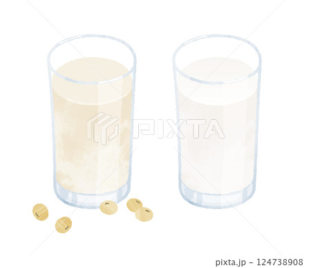 豆乳と牛乳 124738908