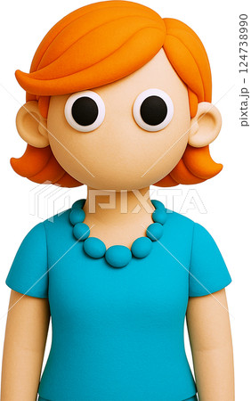 オフィスカジュアルの女性社員・ビジネスウーマン|クレイアニメ調3Dイラスト オフィスカジュアルの女性社員・ビジネスウーマン|クレイアニメ調3Dイラスト 124738990