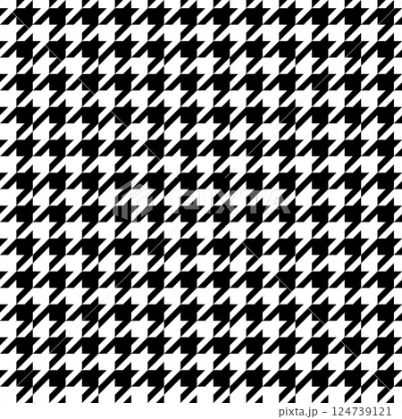 モノクロの千鳥格子 124739121