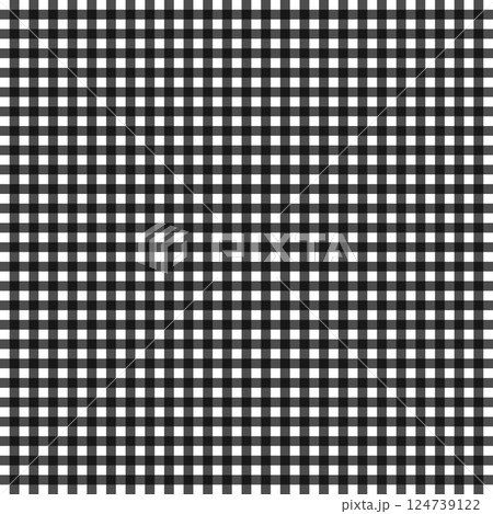 モノクロのギンガムチェック 124739122