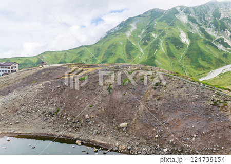 雷鳥沢と別山乗越（雷鳥荘とみくりが池温泉の中間からの景色）北アルプス剱岳登山 124739154