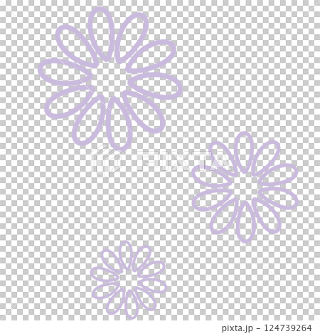 Light purple simple flower pattern Light purple simple flower pattern 124739264