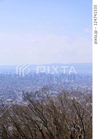 大阪、奈良、境の山、生駒山、信貴生駒スカイライン、生駒山信貴山山頂スカイライン、冬ドライブ 124741535