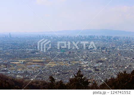 大阪、奈良、境の山、生駒山、信貴生駒スカイライン、生駒山信貴山山頂スカイライン、冬ドライブ 124741552