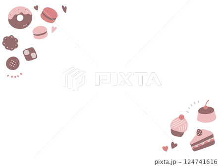 可愛いスイーツのフレーム 可愛いスイーツのフレーム 124741616