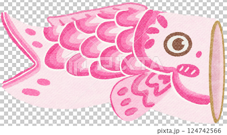 outdoor pink Koinobori decoration 124742566