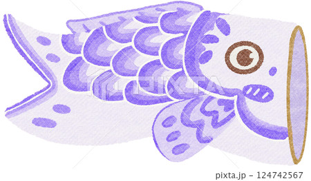 outdoor Purple Koinobori decoration 124742567