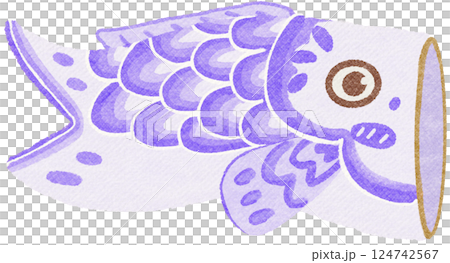 outdoor Purple Koinobori decoration 124742567
