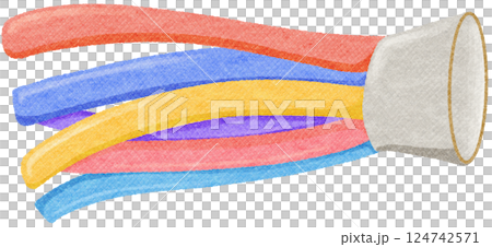 Top of outdoor Blue Koinobori decoration 124742571