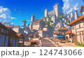 中世ヨーロッパの城下町_001 124743066