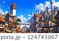 中世ヨーロッパの城下町_002 124743067