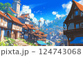 中世ヨーロッパの城下町_003 124743068